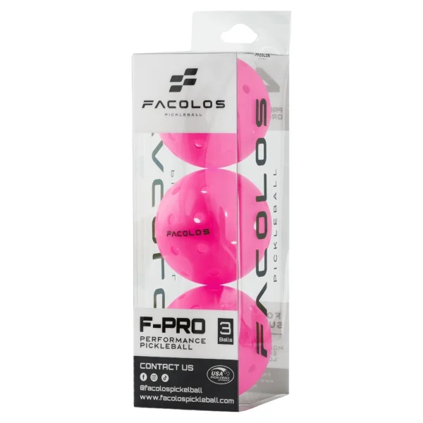 Bóng Pickleball Facolos F-Pro Advanced Hồng (Hộp 3 Quả) - Ảnh 2