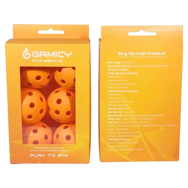 Bóng Pickleball Gamicy PG26L Indoor (Hộp 6 quả) - Ảnh 4