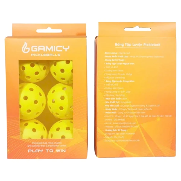 Bóng Pickleball Gamicy PG40L Outdoor (Hộp 6 quả) - Ảnh 4