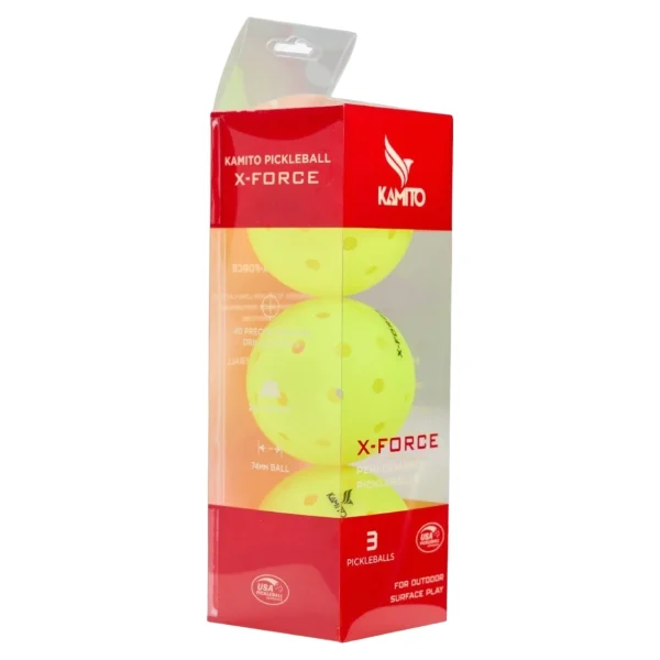 Bóng thi đấu Pickleball Kamito X-Force KMBPK250125 Xanh chuối (Hộp 3 Quả) - Ảnh 3