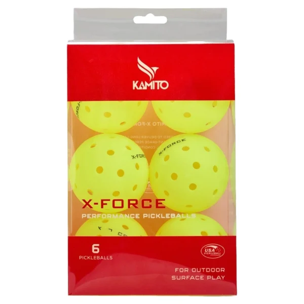 Bóng thi đấu Pickleball Kamito X-Force KMBPK250225 Xanh chuối (Hộp 6 Quả) - Ảnh 2