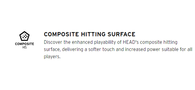 Công nghệ COMPOSITE HITTING SURFACE của Vợt PickleBall Head Pack Flash