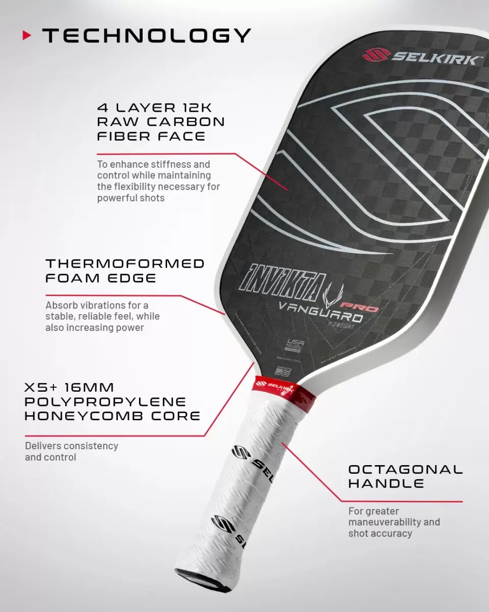Công nghệ tích hợp trên Vợt Pickleball Selkirk Vanguard Pro