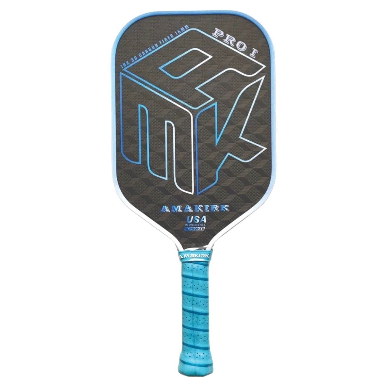 Vợt Pickleball Amakirk PRO 1 - 18K3D -16mm - Xanh dương