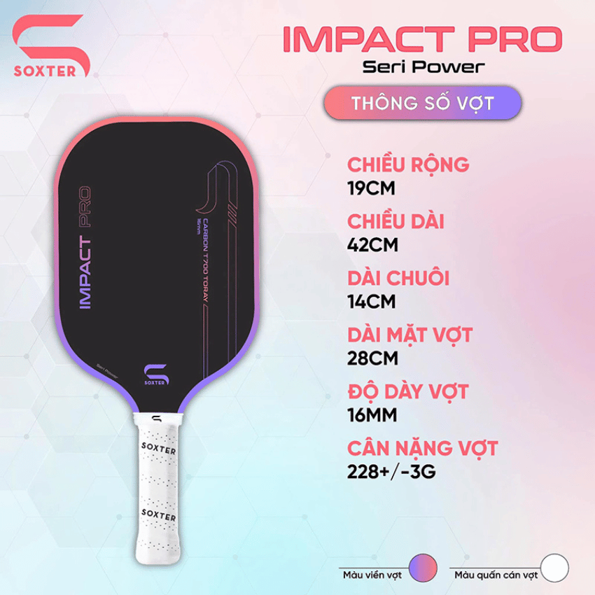 Vợt Pickleball Soxter Impact Pro 1.0 Seri Power - Ảnh 5