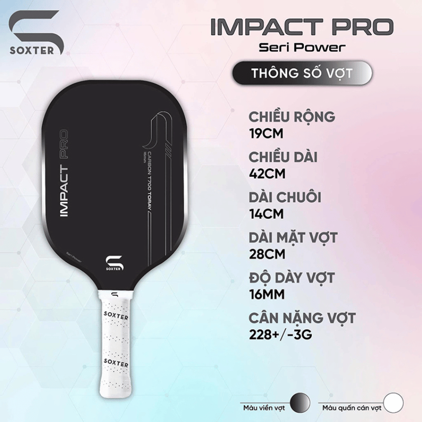 Vợt Pickleball Soxter Impact Pro 1.0 Seri Power - Ảnh 3