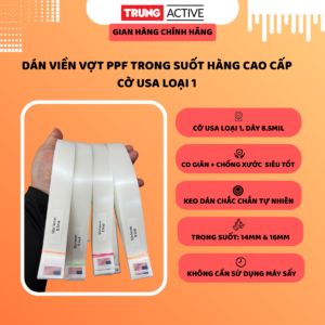 Miếng Dán Viền Vợt Pickleball PPF Trong Suốt 8.5mil USA