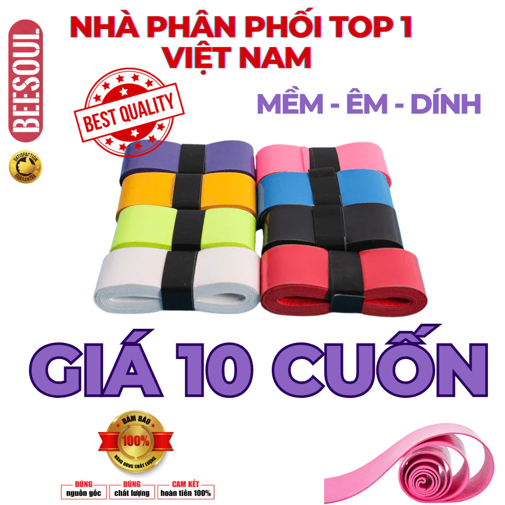 Cuốn Cán Vợt Pickleball, Cầu Lông Da PU Cao Cấp - Mềm Êm, Siêu Bám Tay, Chống Trượt Tối Ưu